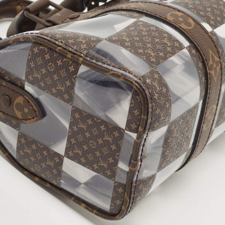 Pre Owned Louis Vuitton Monogram Chess Canvas and PVC Keepall Bandoulière 25 Bag