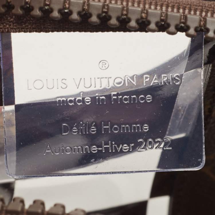 Pre Owned Louis Vuitton Monogram Chess Canvas and PVC Keepall Bandoulière 25 Bag