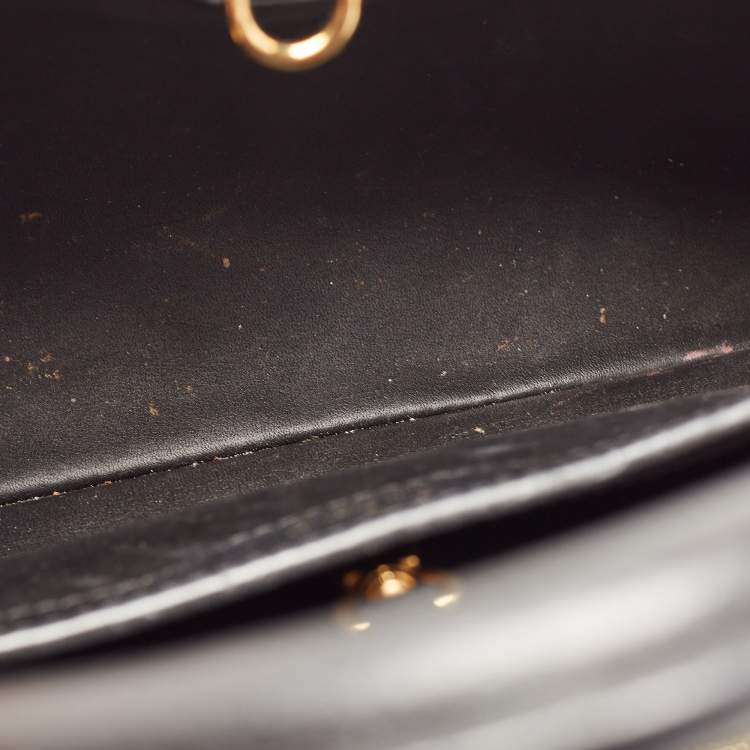 Pre Owned Louis Vuitton Black Taurillon Leather Mechanical Flower Capucines BB Bag