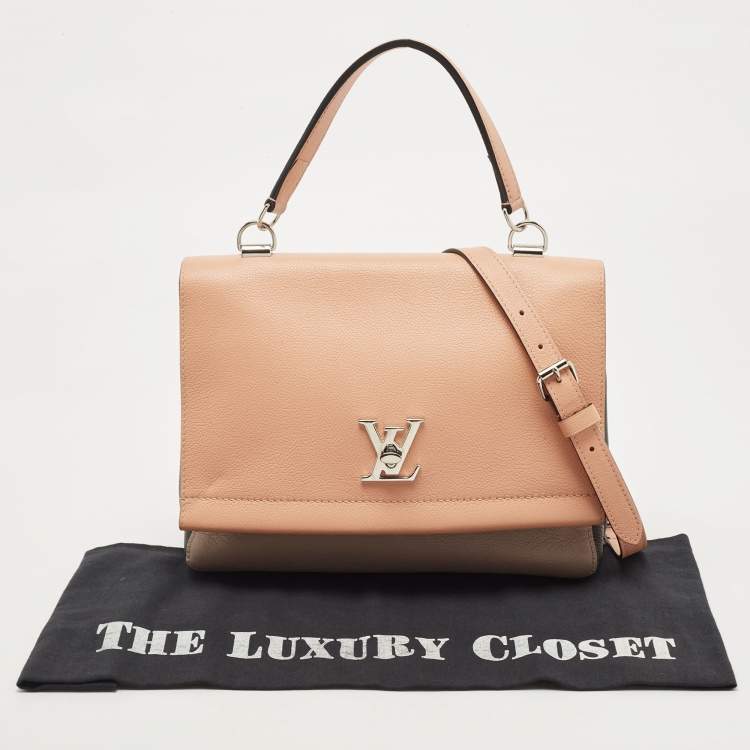 Pre Owned Louis Vuitton Tricolor Leather Lockme II Top Handle Bag