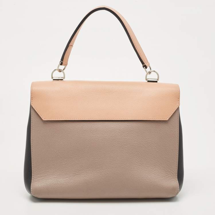 Pre Owned Louis Vuitton Tricolor Leather Lockme II Top Handle Bag