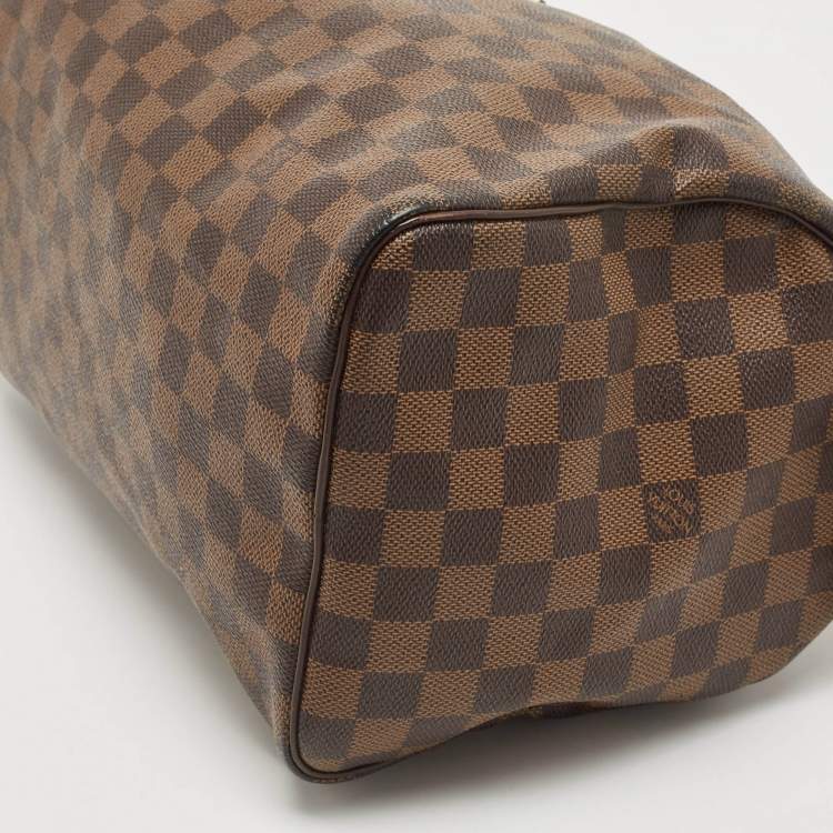 Pre Owned Louis Vuitton Damier Ebene Canvas Speedy 30 Bag