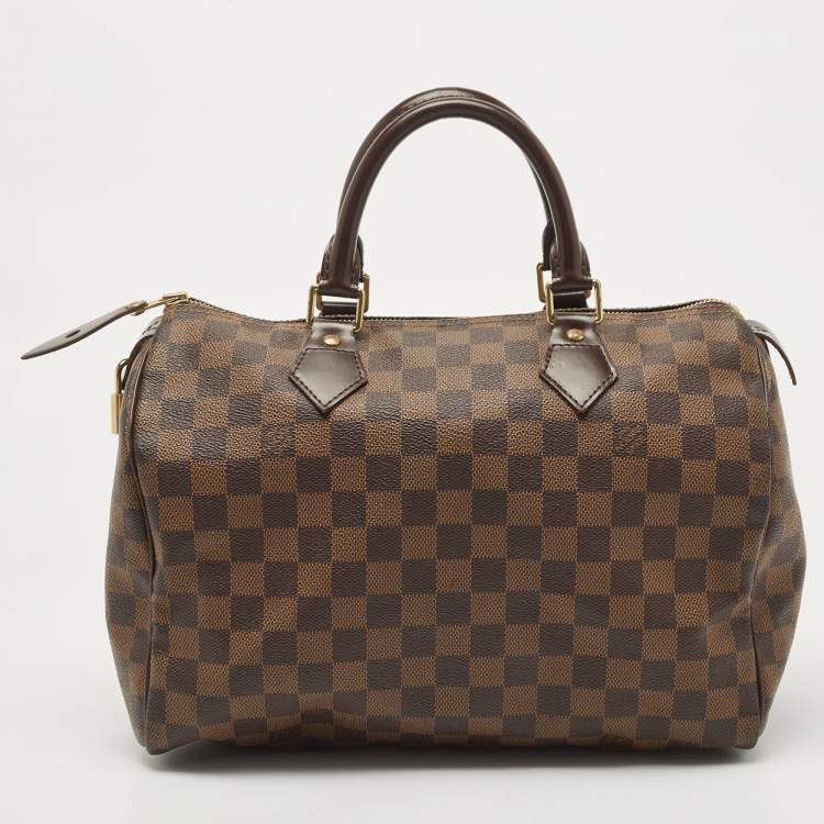 Pre Owned Louis Vuitton Damier Ebene Canvas Speedy 30 Bag