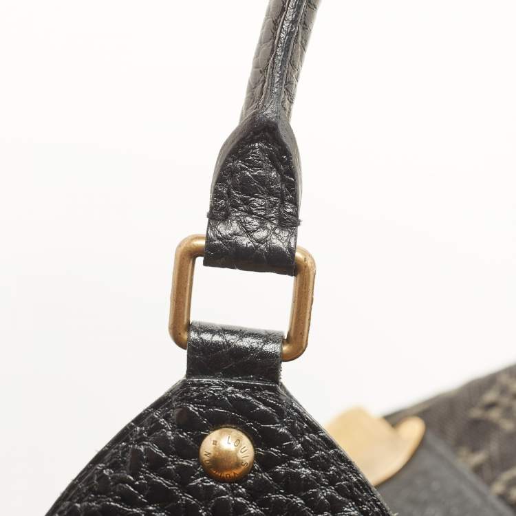 Pre Owned Louis Vuitton Black Denim Monogram Surya XL Bag