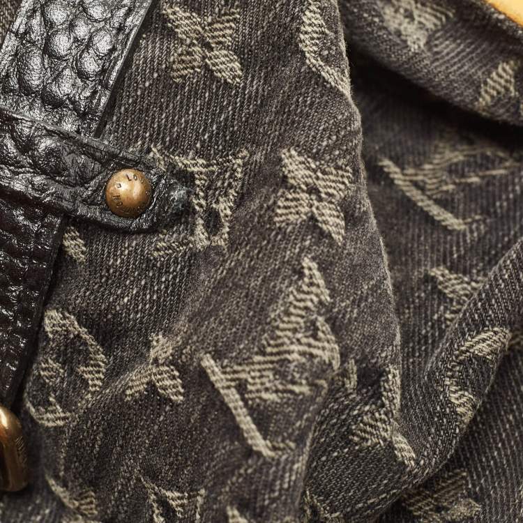 Pre Owned Louis Vuitton Black Denim Monogram Surya XL Bag