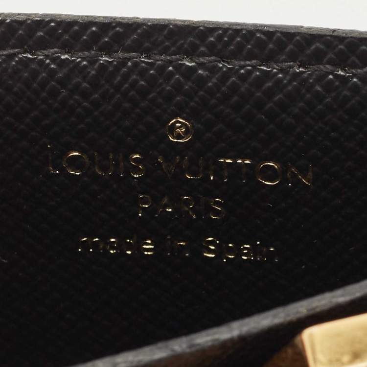 Pre Owned Louis Vuitton Black Monogram Canvas and Leather Kimono Card Case