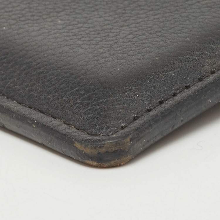 Pre Owned Louis Vuitton Black Monogram Canvas and Leather Kimono Card Case