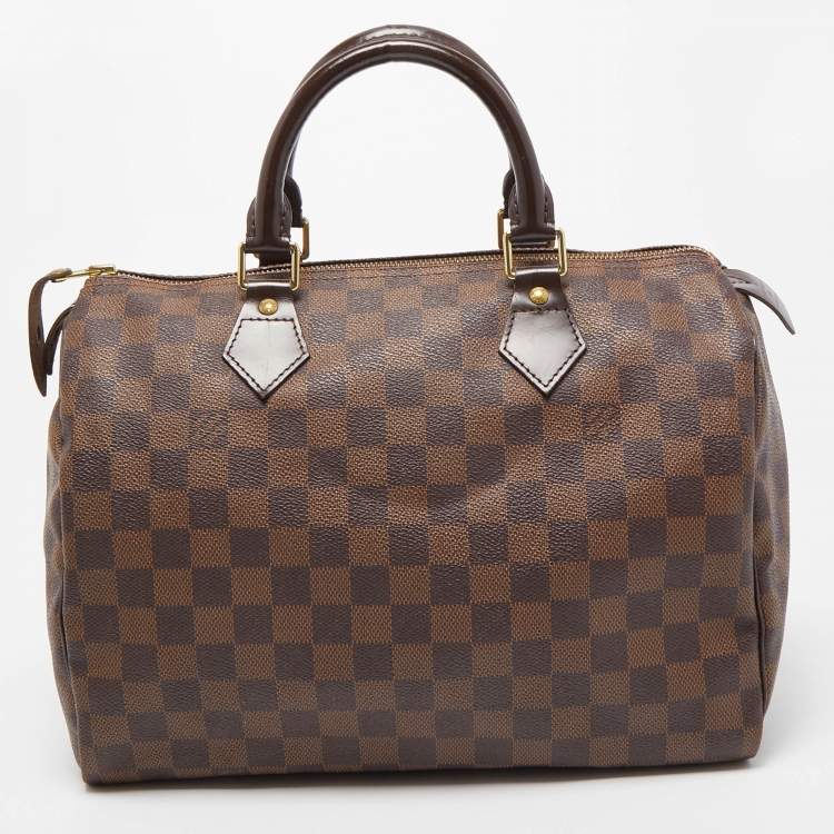 Pre Owned Louis Vuitton Damier Ebene Canvas Speedy 30 Bag