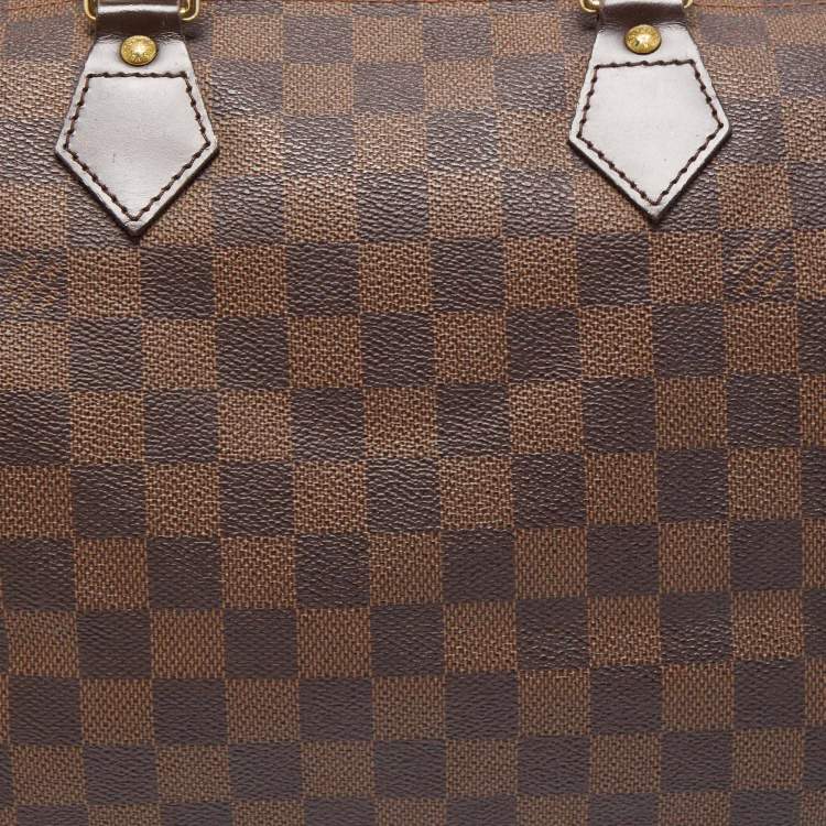 Pre Owned Louis Vuitton Damier Ebene Canvas Speedy 30 Bag