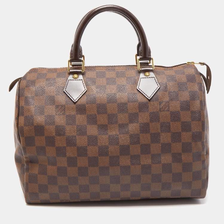 Pre Owned Louis Vuitton Damier Ebene Canvas Speedy 30 Bag