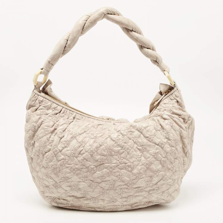 Pre Owned Louis Vuitton Ecru Monogram Leather Limited Edition Olympe Nimbus GM Bag