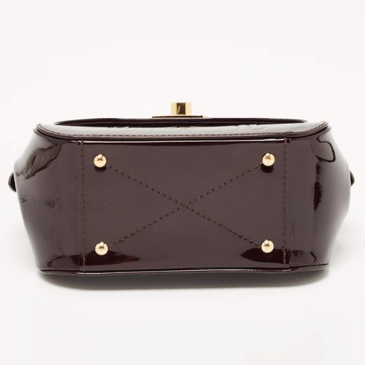 Pre Owned Louis Vuitton Amarante Monogram Vernis Pasadena Bag