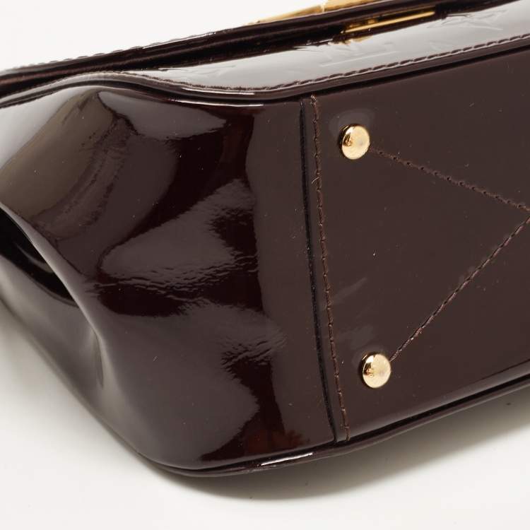 Pre Owned Louis Vuitton Amarante Monogram Vernis Pasadena Bag