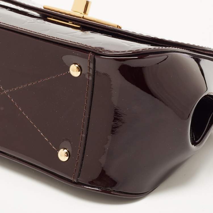 Pre Owned Louis Vuitton Amarante Monogram Vernis Pasadena Bag