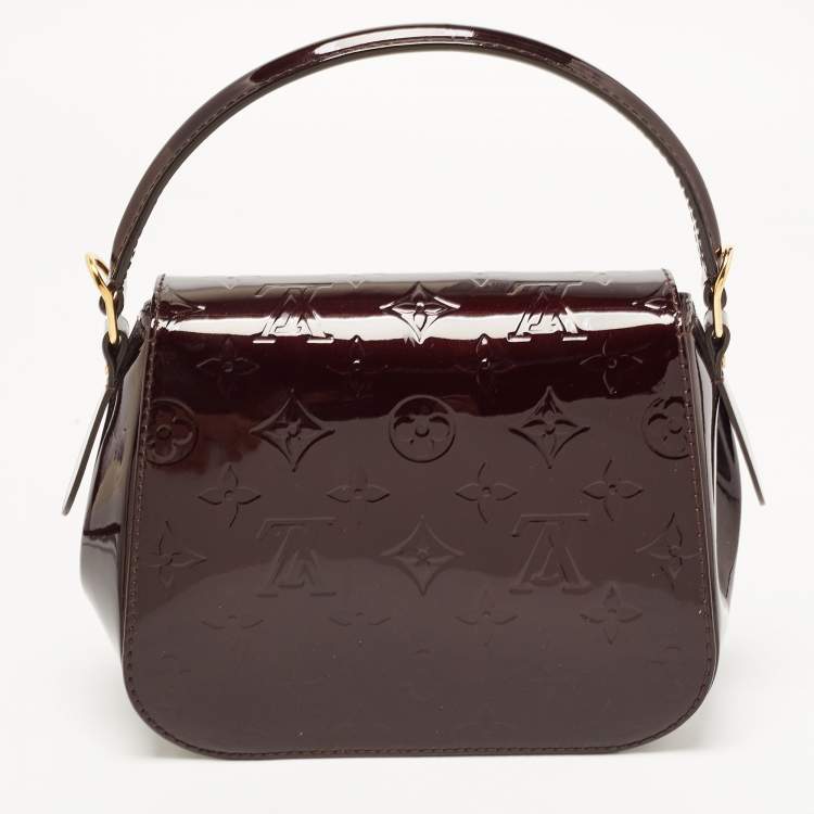Pre Owned Louis Vuitton Amarante Monogram Vernis Pasadena Bag