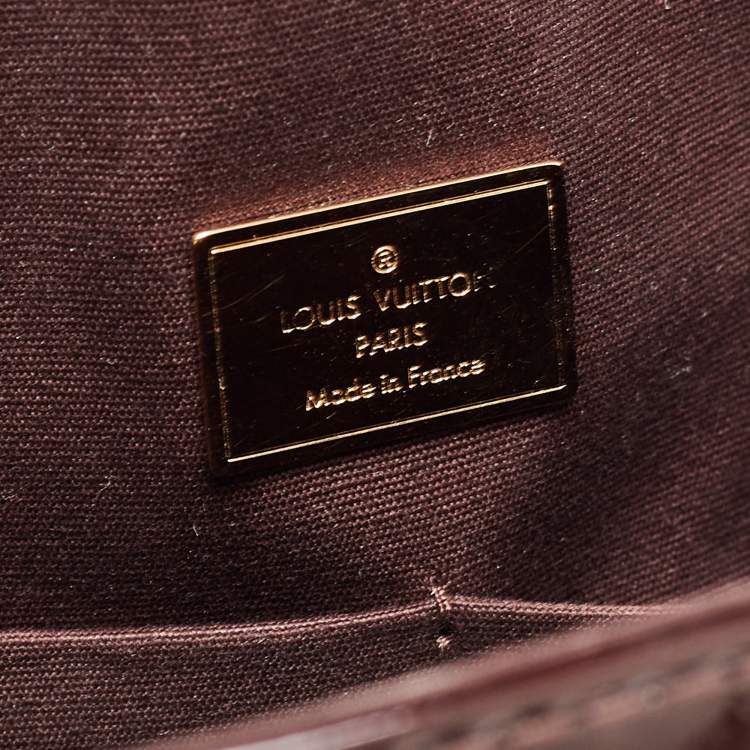 Pre Owned Louis Vuitton Amarante Monogram Vernis Pasadena Bag