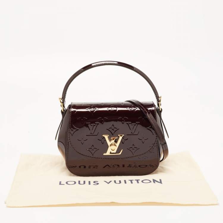 Pre Owned Louis Vuitton Amarante Monogram Vernis Pasadena Bag
