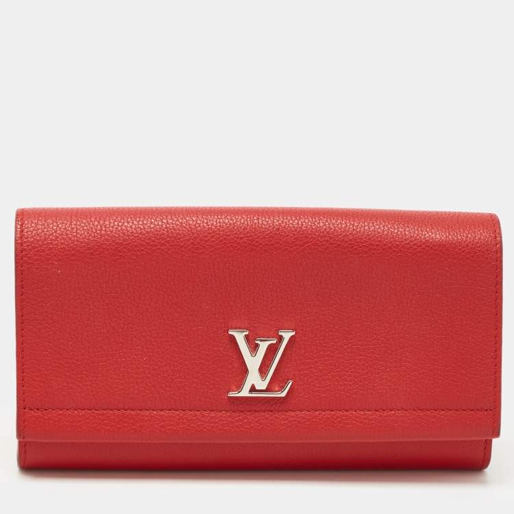Louis Vuitton Red Lockme II Wallet – The Closet