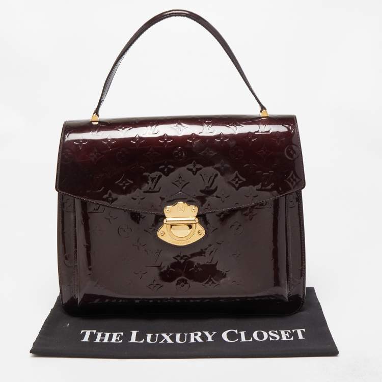 Pre Owned Louis Vuitton Amarante Monogram Vernis Mirada Bag