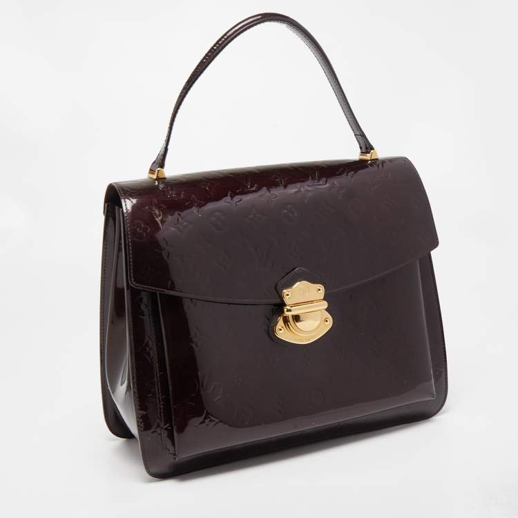 Pre Owned Louis Vuitton Amarante Monogram Vernis Mirada Bag