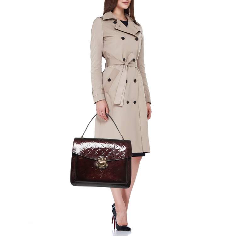 Pre Owned Louis Vuitton Amarante Monogram Vernis Mirada Bag