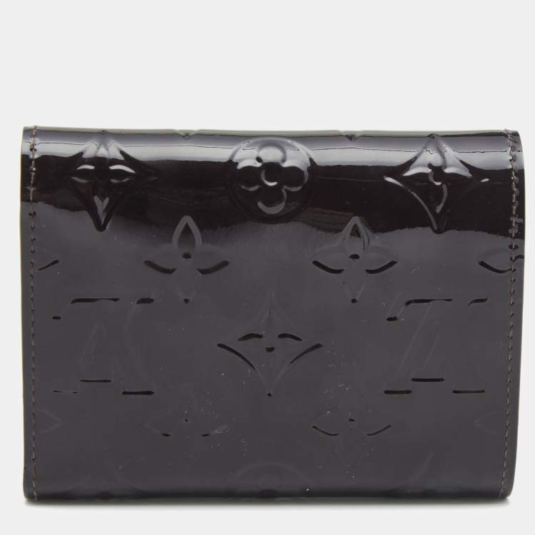 Pre Owned Louis Vuitton Terre D'Ombre Monogram Vernis Victorine Wallet 