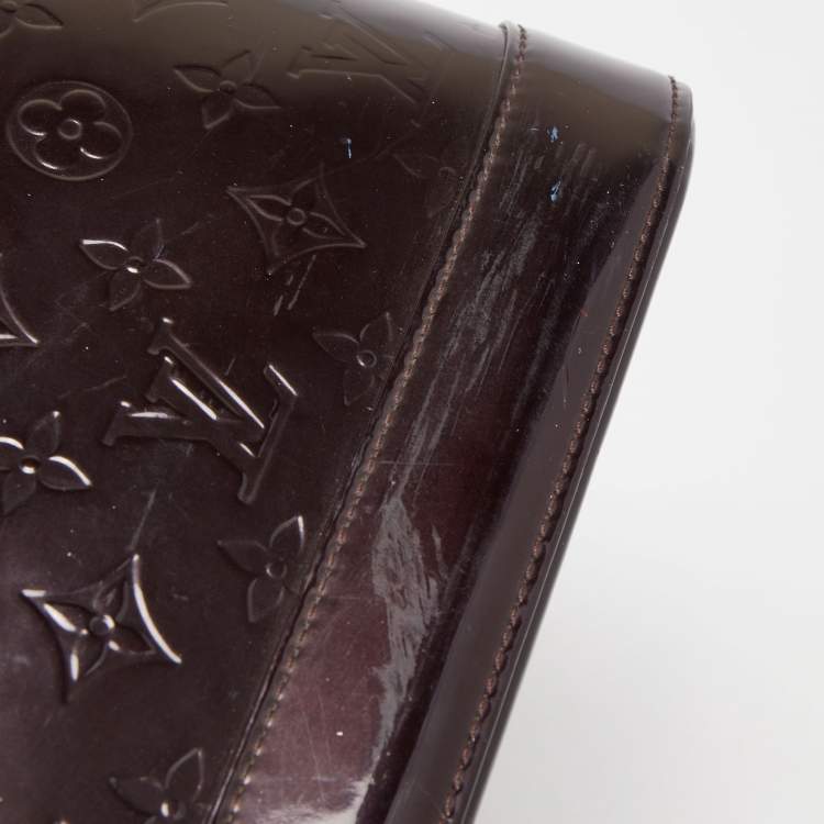 Pre Owned Louis Vuitton Amarante Monogram Vernis Alma GM Bag