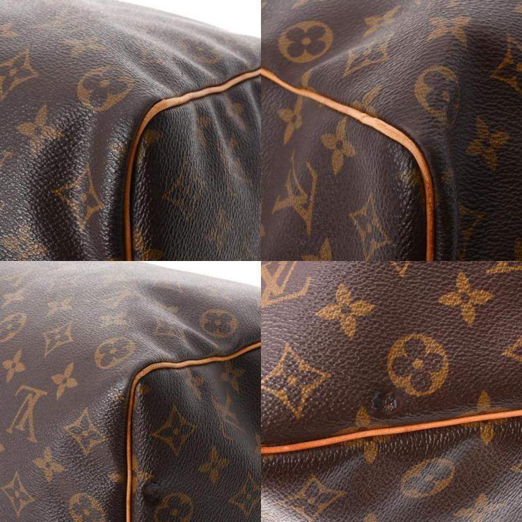 Pre Owned Louis Vuitton Brown Monogram Canvas Keepall 50 Boston bag