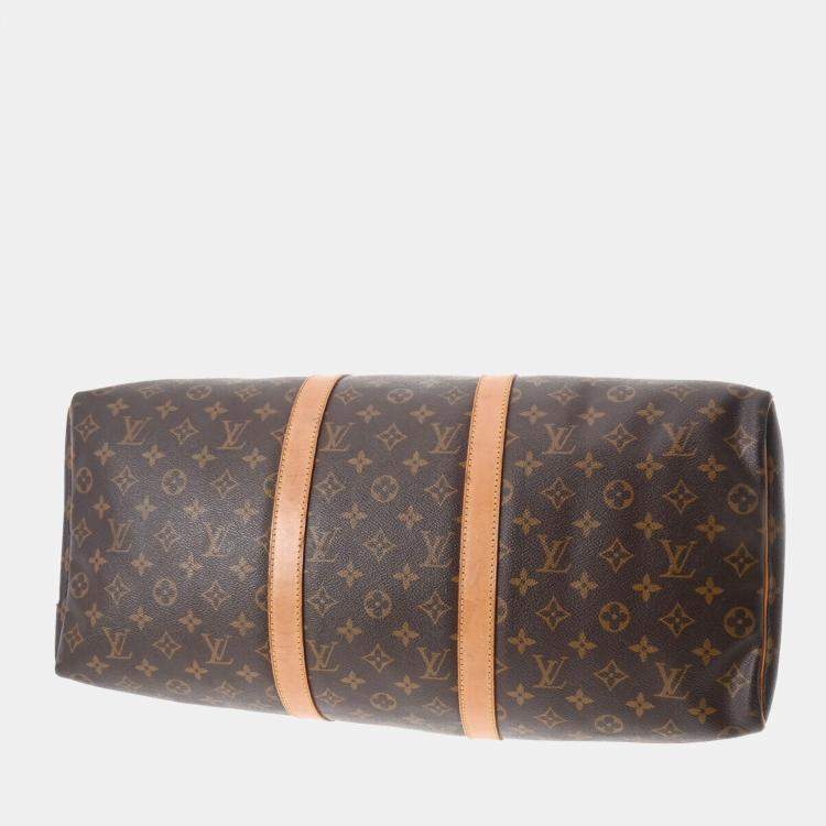 Pre Owned Louis Vuitton Brown Monogram Canvas Keepall 50 Boston bag