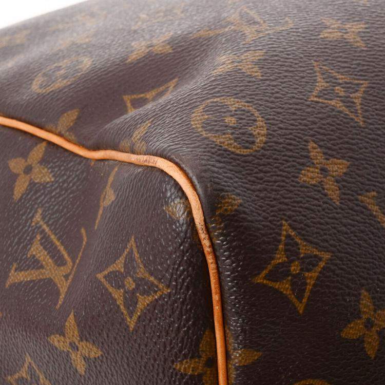 Pre Owned Louis Vuitton Brown Monogram Canvas Keepall 50 Boston bag