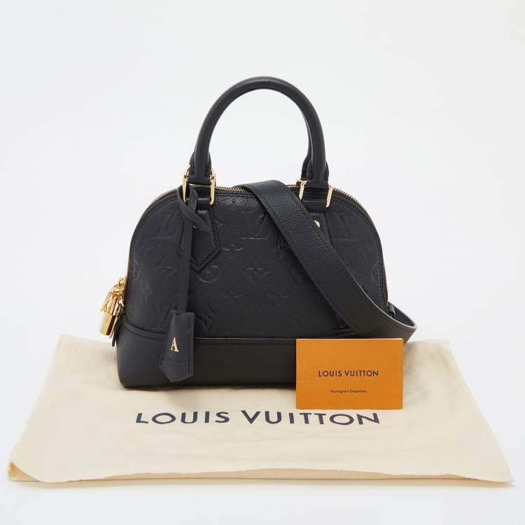 Pre Owned Louis Vuitton Black Empreinte Monogram Leather Neo Alma BB Bag