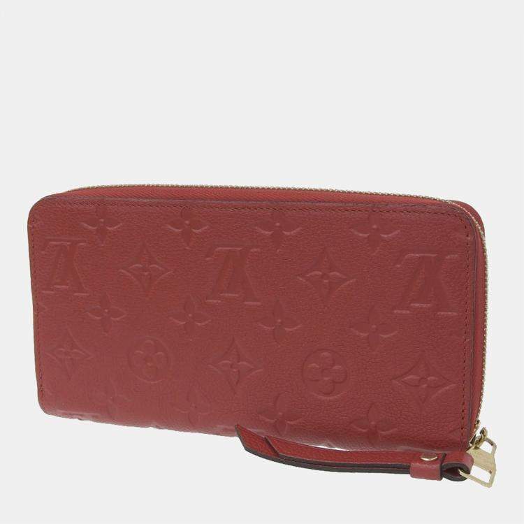 Louis Vuitton Red Damier Paillettes Zippy Wallet QJA0FK60RB009 | WGACA