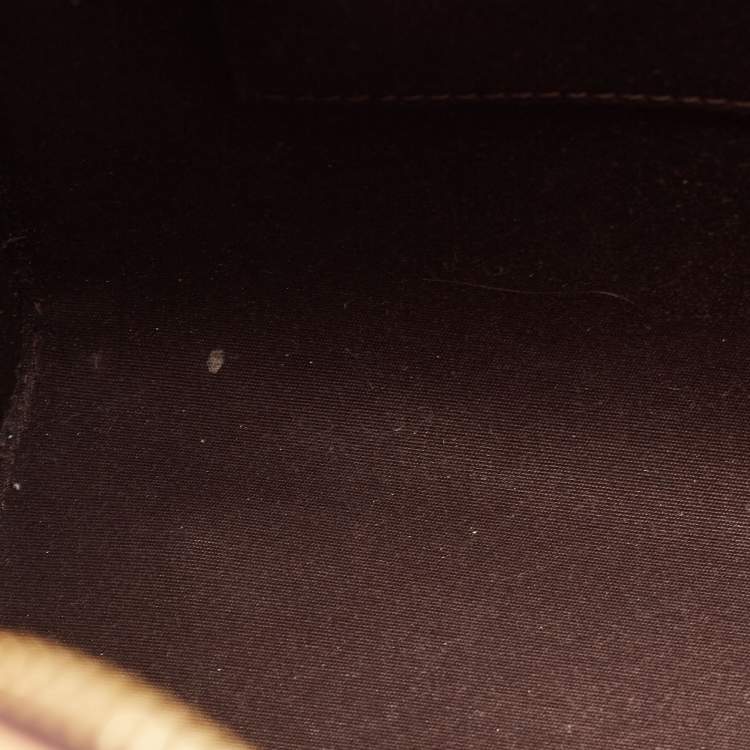 Pre Owned Louis Vuitton Amarante Monogram Vernis Brea GM Bag
