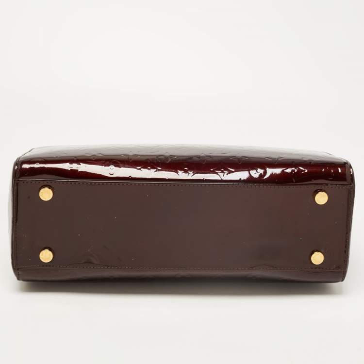 Pre Owned Louis Vuitton Amarante Monogram Vernis Brea GM Bag
