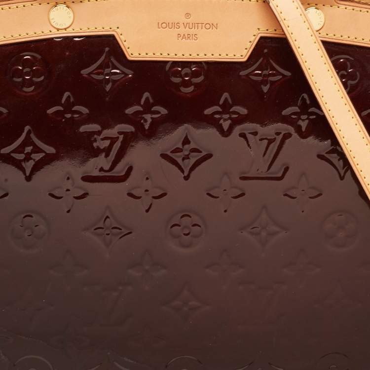Pre Owned Louis Vuitton Amarante Monogram Vernis Brea GM Bag