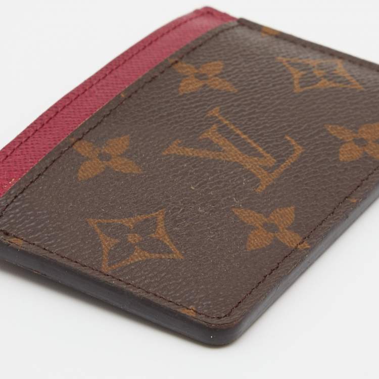 مملوكة مسبقًا Louis Vuitton Fuchsia Monogram Canvas Card Holder