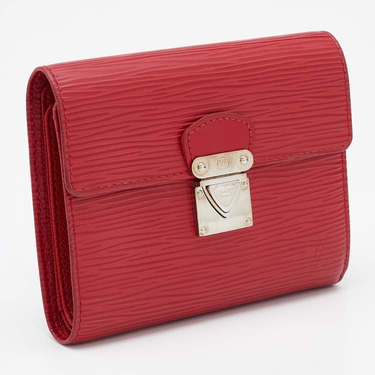 Pre Owned Louis Vuitton Rouge Epi Leather Koala Wallet