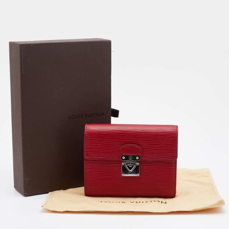 Pre Owned Louis Vuitton Rouge Epi Leather Koala Wallet