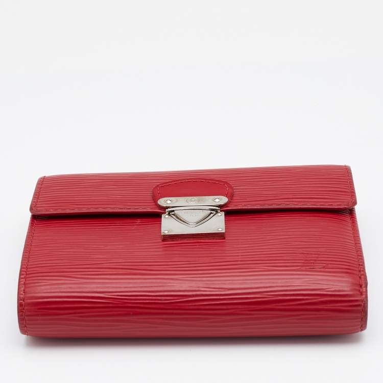 Pre Owned Louis Vuitton Rouge Epi Leather Koala Wallet