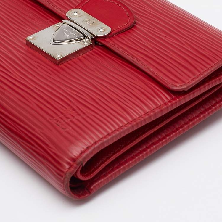 Pre Owned Louis Vuitton Rouge Epi Leather Koala Wallet