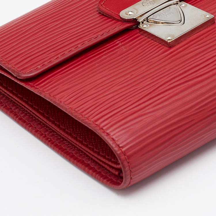 Pre Owned Louis Vuitton Rouge Epi Leather Koala Wallet
