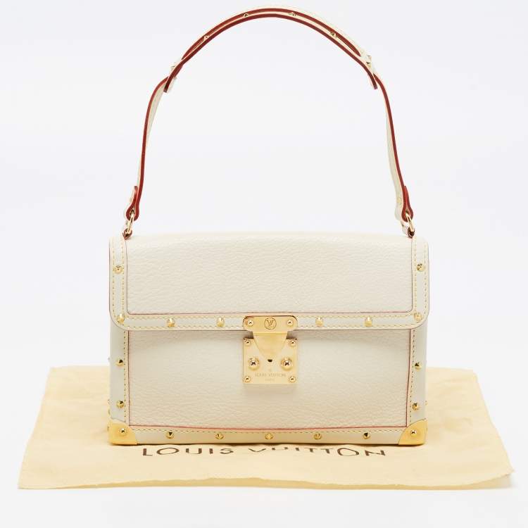 Pre Owned Louis Vuitton White Suhail Leather L'Aimable Bag