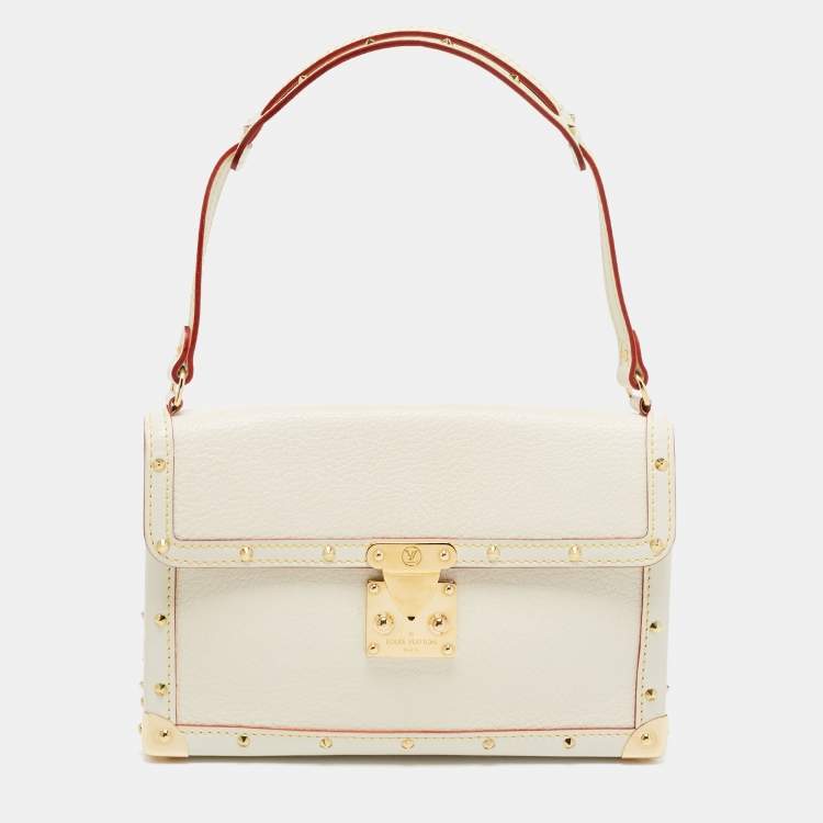 Pre Owned Louis Vuitton White Suhail Leather L'Aimable Bag