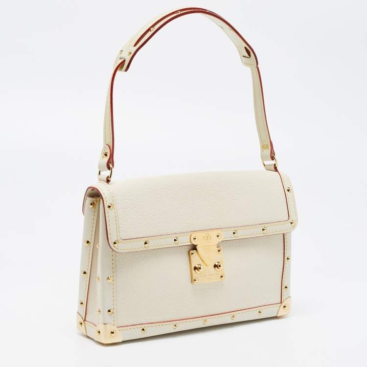 Pre Owned Louis Vuitton White Suhail Leather L'Aimable Bag
