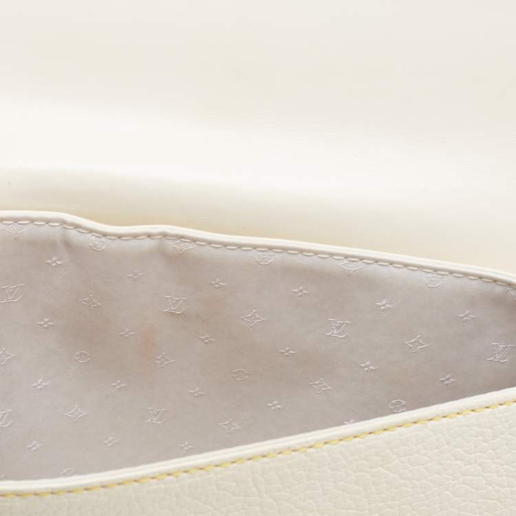 Pre Owned Louis Vuitton White Suhail Leather L'Aimable Bag