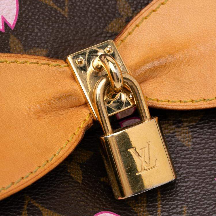 Pre Owned Louis Vuitton Brown x Takashi Murakami Monogram Cherry Blossom Sac Retro