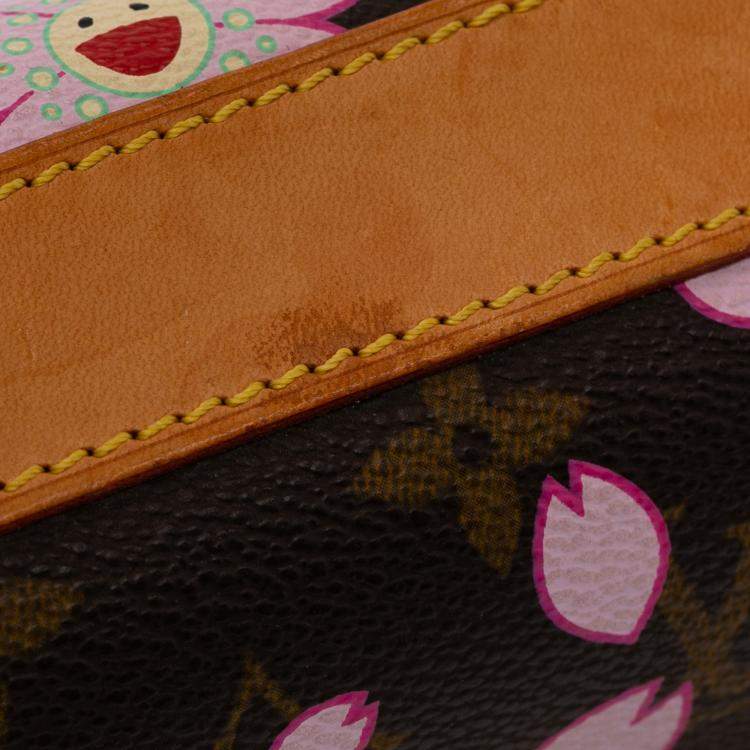 Pre Owned Louis Vuitton Brown x Takashi Murakami Monogram Cherry Blossom Sac Retro