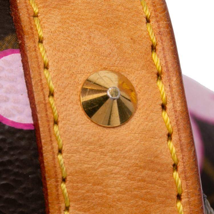Pre Owned Louis Vuitton Brown x Takashi Murakami Monogram Cherry Blossom Sac Retro