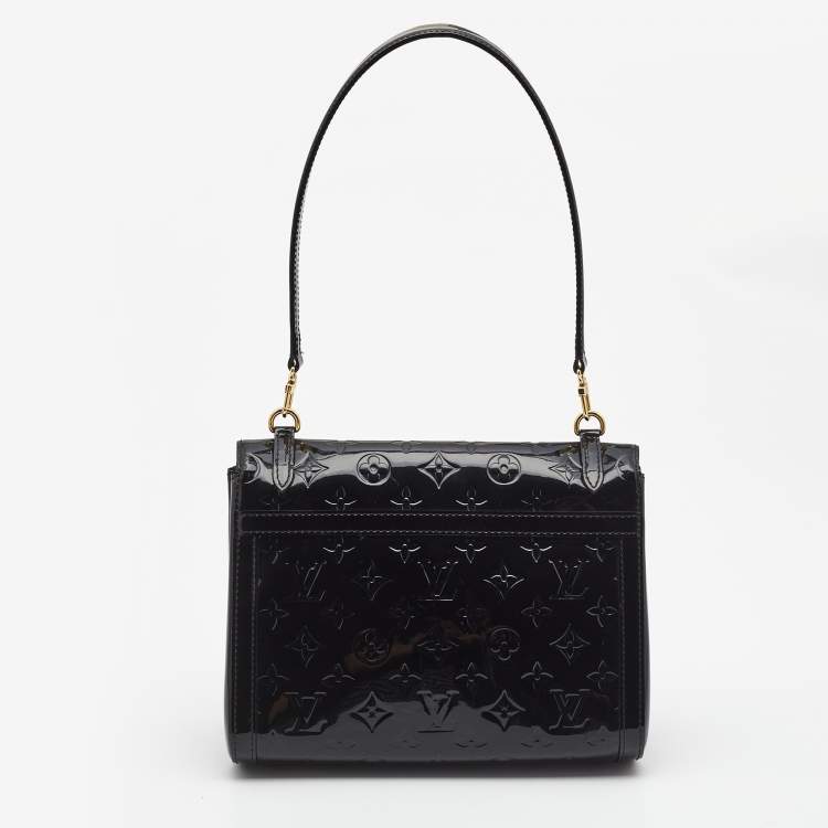 Pre Owned Louis Vuitton Black Monogram Vernis Venice Bag 