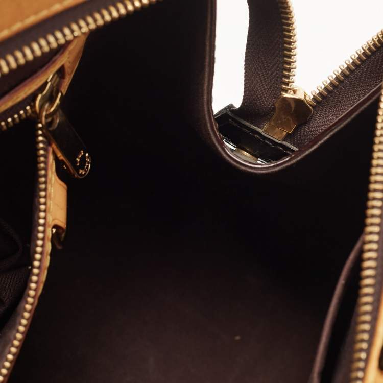 Pre Owned Louis Vuitton Amarante Monogram Vernis Brea MM Bag